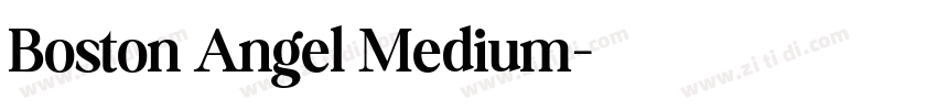 Boston Angel Medium字体转换